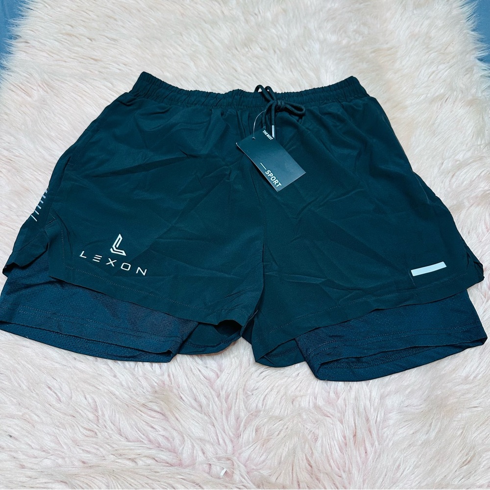 Black Athletic Running Men's Shorts